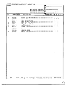 Unit Compartment And System Page 3 Diagram and Parts List for 19514-0A  Admiral Refrigerator