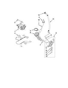 Pump And Motor Parts Diagram and Parts List for MLE20PDBYW1  Maytag Washer Dryer Combo