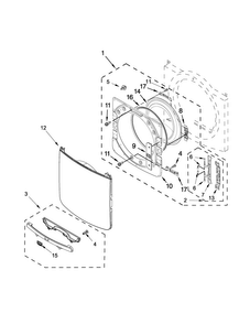 Door Parts Diagram and Parts List for MGD8100DW0  Maytag Dryer