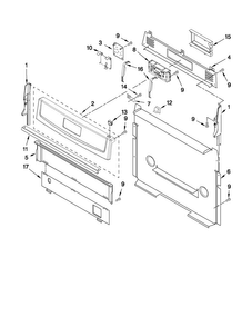 Control Panel Parts Diagram and Parts List for MGR7775WB2  Maytag Range