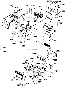 Ice Maker/control Diagram and Parts List for 57082-P1190812WW  Amana Refrigerator