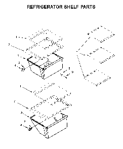 Refrigerator shelf parts Diagram and Parts List for MSS25N4MKZ00  Maytag Refrigerator