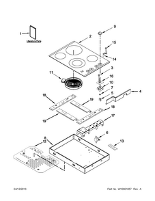 Part Location Diagram of W10574205 Whirlpool INSTALLATION INSTRUCTIONS