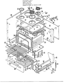 Electric Range Page 2 Diagram and Parts List for 4519  Hardwick Range