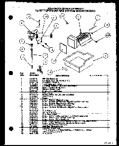Add-on Ice Maker Assembly Diagram and Parts List for BL20QW-P1125503WW  Amana Refrigerator