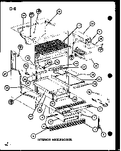 Interior Accessories Diagram and Parts List for TC22G-P76512-10W  Amana Refrigerator