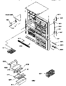 Door Handles And Accessories Diagram and Parts List for 67277-P1311001WL  Amana Refrigerator