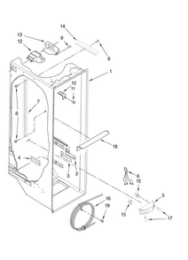 Refrigerator Liner Parts Diagram and Parts List for MSD2550VES00  Maytag Refrigerator