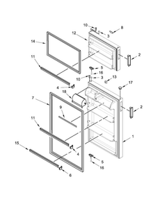 Door Parts Diagram and Parts List for A4TCNWFBB01  Amana Refrigerator