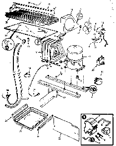 Unit Compartment & System Diagram and Parts List for JRTDX224LB M8B14B Jenn-Air Refrigerator