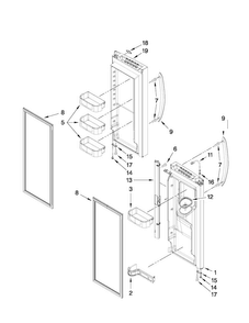 Part Location Diagram of WPW10420623 Whirlpool Nameplate