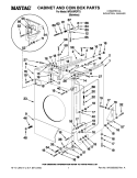 CABINET AND COIN BOX PARTS Diagram and Parts List for MFS18PDFTS  Maytag Washer