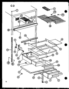 Section 8 Diagram and Parts List for TL20F-P76164-2W  Amana Refrigerator