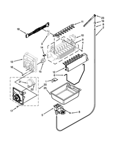Icemaker Parts Diagram and Parts List for JFC2290VEM5  Jenn-Air Refrigerator