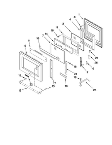 Part Location Diagram of W10145764 Whirlpool BRKT-GLASS