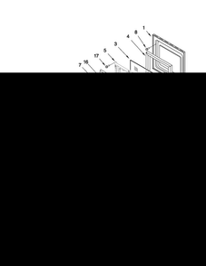 Oven Door Parts Diagram and Parts List for JGRP430WP00  Jenn-Air Range