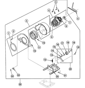 Motor Assy Diagram and Parts List for SSGT09QF  Speed Queen Dryer