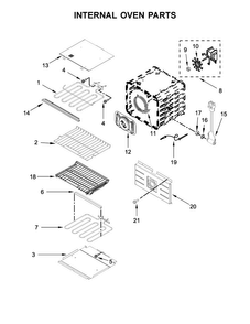 Internal Oven Parts Diagram and Parts List for JJW2427DB01  Jenn-Air Wall Oven