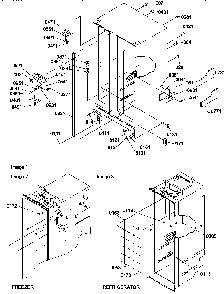 Cabinet Parts Diagram and Parts List for SRD327S3W-P1307105WW  Amana Refrigerator