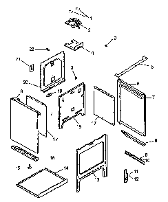 Oven Assembly Diagram and Parts List for ARHC7700E P1142638NE Amana Range