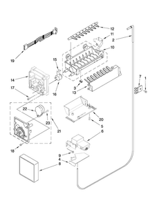 Icemaker Parts Diagram and Parts List for JCD2595WES00  Jenn-Air Refrigerator