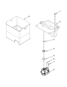 Motor And Ice Container Parts Diagram and Parts List for MFT2778EEZ00  Maytag Refrigerator