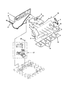 Console And Water Inlet Parts Diagram and Parts List for CAW12444DW1  Crosley Washer