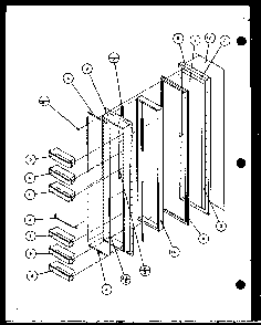 Section 12 Diagram and Parts List for SC25JP-7870114W  Amana Refrigerator