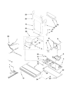 Unit Parts Diagram and Parts List for MFF2258VEM5  Maytag Refrigerator