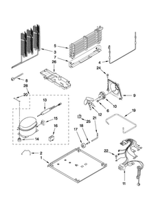 Unit Parts Diagram and Parts List for A9RXNGFYW00  Amana Refrigerator