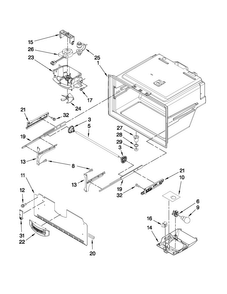 Freezer Liner Parts Diagram and Parts List for JFI2089WTS2  Jenn-Air Refrigerator