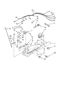 Control Parts Diagram and Parts List for MSD2542VEU01  Maytag Refrigerator