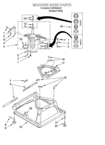 Machine Base Diagram and Parts List for CAWX629JQ1  Crosley Washer