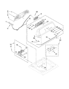 Console And Dispenser Parts Diagram and Parts List for MVWX550XW0  Maytag Washer