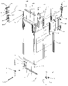 Refrigerator Door Hinge And Trim Parts Diagram and Parts List for SXDE27NP-P1162207W  Amana Refrigerator