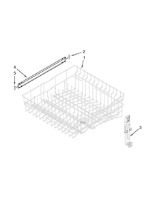 Upper Rack And Track Parts Diagram and Parts List for MDB7609AWW2  Maytag Dishwasher