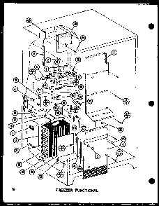 Freezer Functional Diagram and Parts List for SLDI25F-P7642103W  Amana Refrigerator