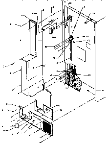 Cabinet Back Diagram and Parts List for TXI18R2-P1179501W  Amana Refrigerator