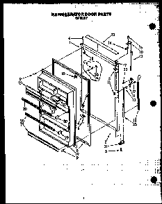 Refrigerator Door Parts Diagram and Parts List for GFS207-MN02  Amana Refrigerator