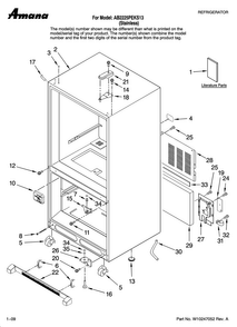 Cabinet Parts Diagram and Parts List for AB2225PEKS13  Amana Refrigerator