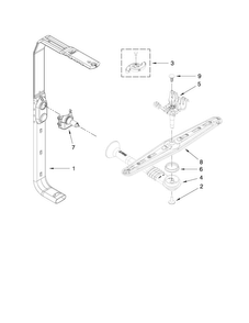 Upper Wash And Rinse Parts Diagram and Parts List for MDB4709AWS1  Maytag Dishwasher