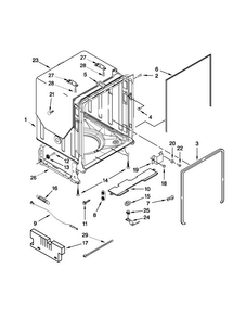 Tub And Frame Parts Diagram and Parts List for JDB3650AWR5  Jenn-Air Dishwasher