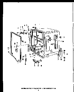 Section 11 Diagram and Parts List for DCR225-1V-OS  Caloric Dishwasher