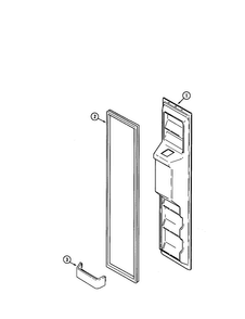 Freezer Inner Door Diagram and Parts List for JSD2574ARA  Jenn-Air Refrigerator