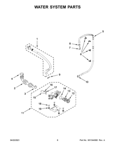 Water System Parts Diagram and Parts List for MHW8630HC4  Maytag Washer