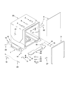 Tub And Frame Parts Diagram and Parts List for MDB7759SAB1  Maytag Dishwasher