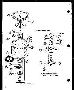 Section 8 Diagram and Parts List for LW1201 P1110510W W Amana Washer