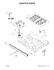 Cooktop parts Diagram and Parts List for MGR6600FW2  Maytag Range