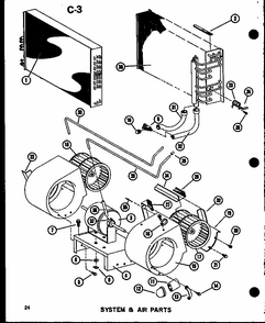 Part Location Diagram of C6121802 Whirlpool Cut off-evap blower