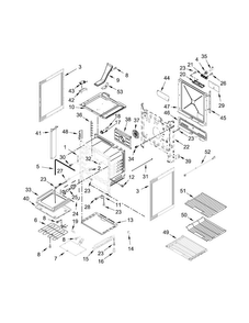 Chassis Parts Diagram and Parts List for JES1750CEB0  Jenn-Air Range